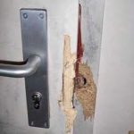 porte vandalisée ou forcée